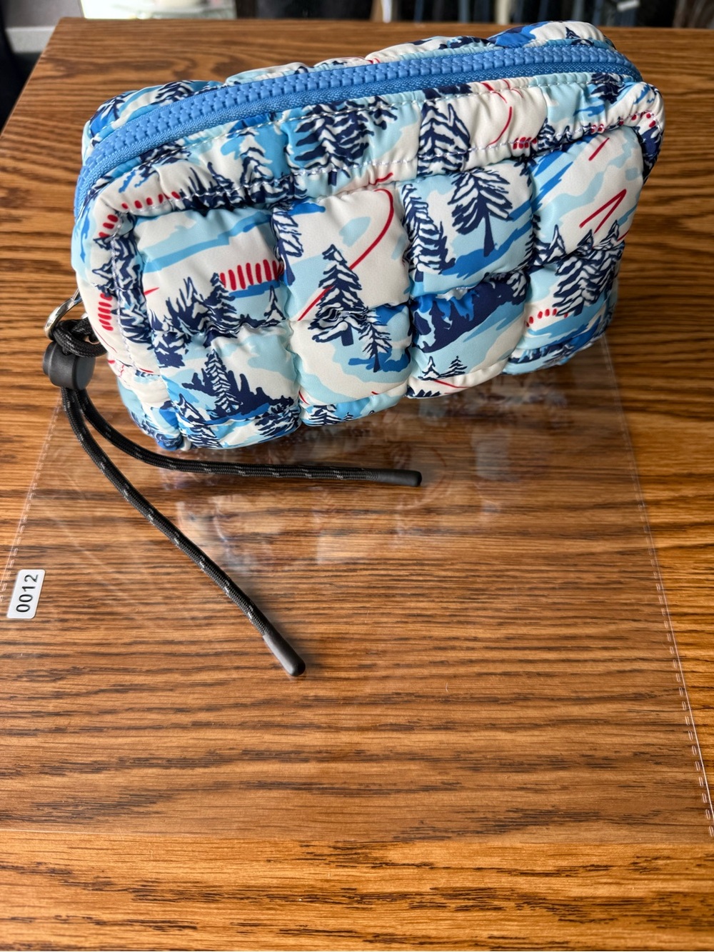 FP Movement Quilted Blue Scenic, Wristlet Pouch Limited Time Print